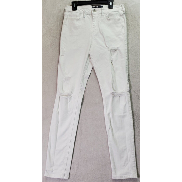 Hollister Pants - Hollister Pants Women's Size 28 White Pockets High Rise Super Stretch Skinny Leg